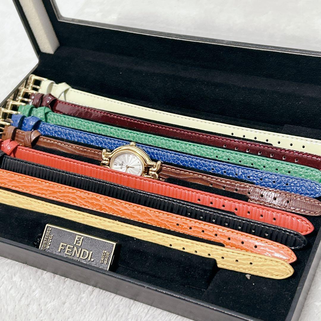 未使用 FENDI チェンジベルト カメレオン 9本 箱 640L 替えベルト