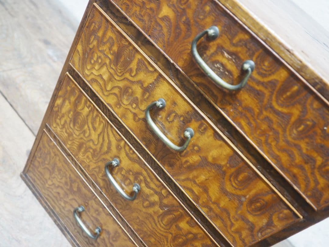 1108　ヴィンテージ　昭和レトロな小引き出し　収納棚　書類ケース　 チェスト