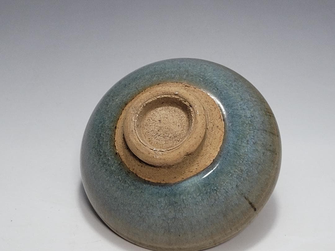 天藍釉 均窯 紅斑窯変 茶杯 宋元時代 幅約9.4cm