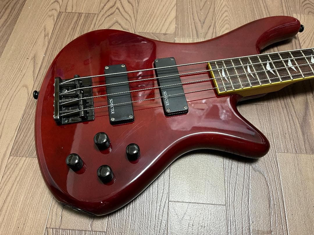 SCHECTER EXTREME-4 ベース アクティブPU シースルーレッド