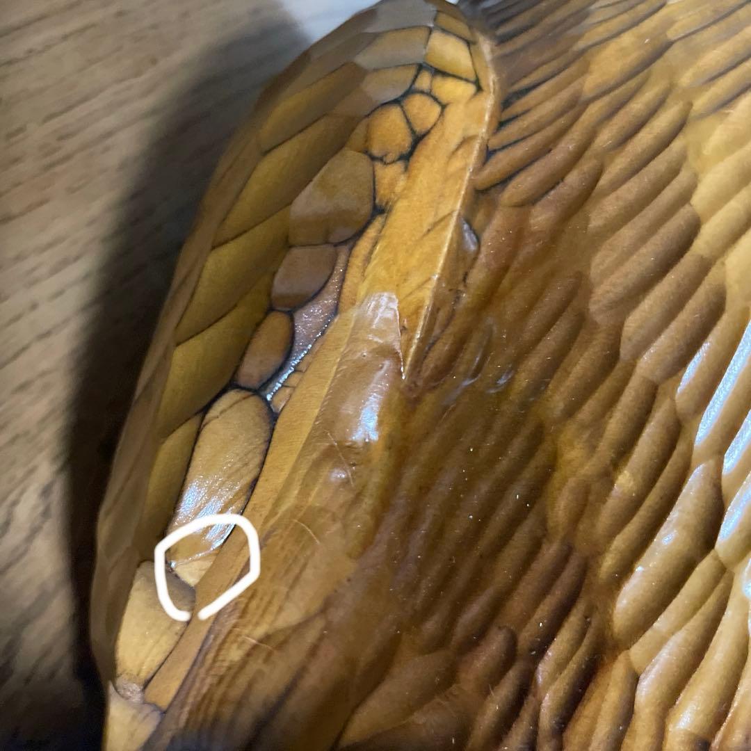 木製フクロウの置物 約33cm