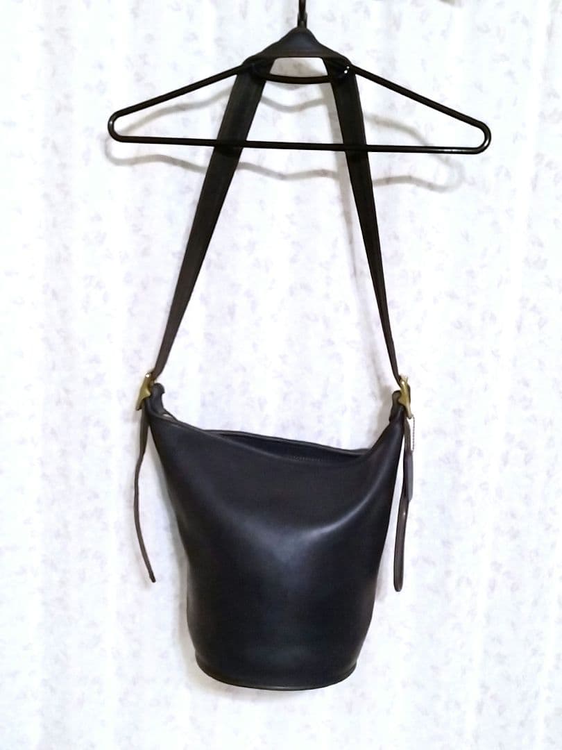 COACH オールドコーチ 9953 ショルダーバッグ バケツ 黒 革