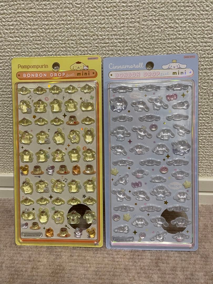 お昼まで！正規品 サンリオ ボンボンドロップシールmini 8種コンプリート