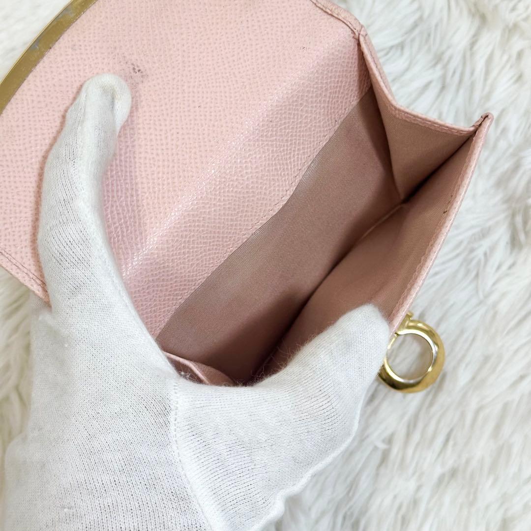 NFC認証 Ferragamo 折り財布 ガンチーニ ロゴクリップ ゴールド