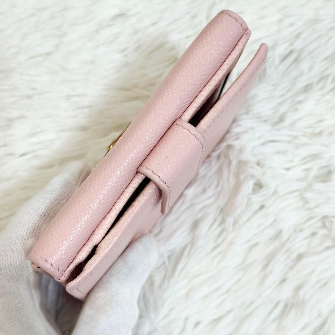 NFC認証 Ferragamo 折り財布 ガンチーニ ロゴクリップ ゴールド