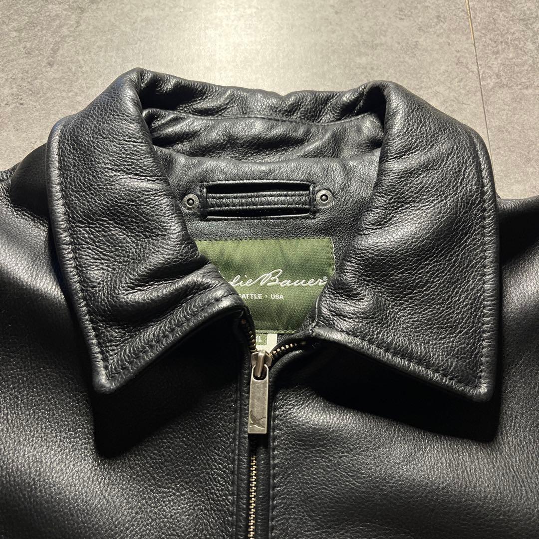 美品 エディーバウアー シングル レザージャケット XL 送料無料