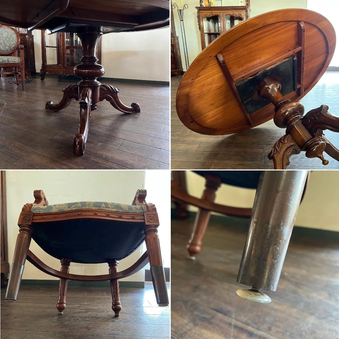 k007r116 イタリア製ダイニングテーブル・ダイニングチェア2脚セット