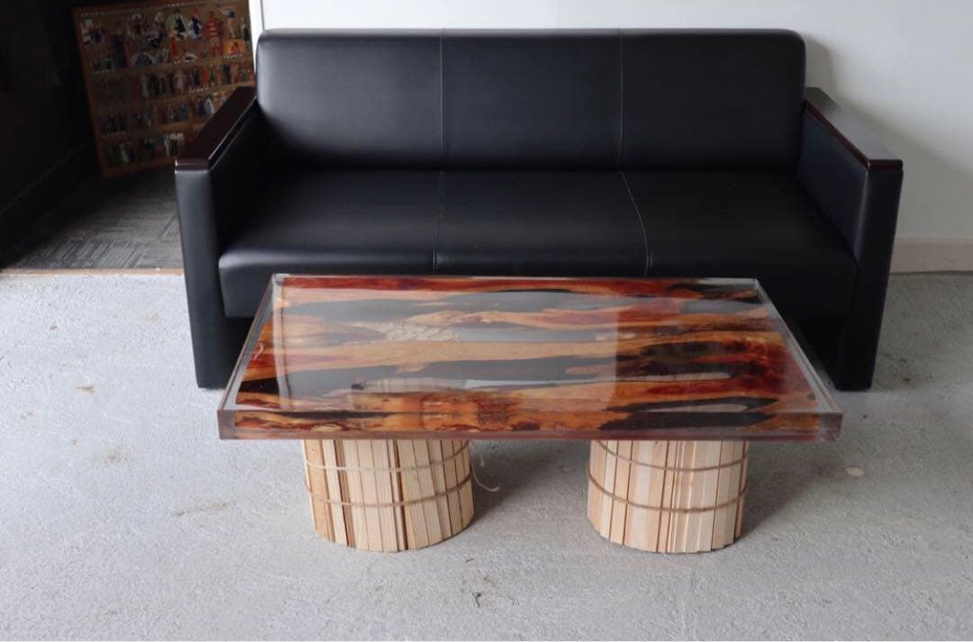 マルガリ太郎【夏の大特価セール】　レジンテーブル　リバーテーブル　貝塚伊吹