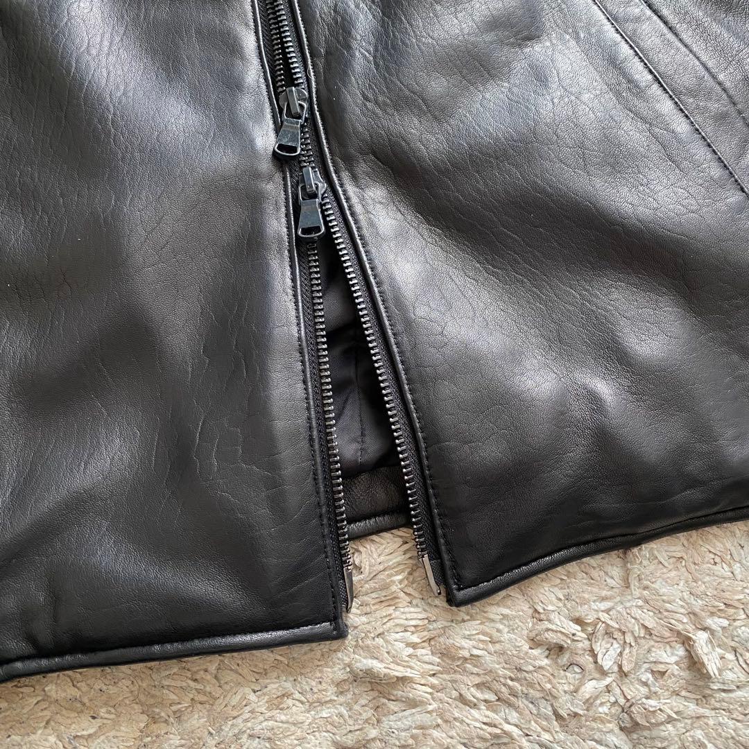 極美品✨ナノユニバース レザージャケット ライダース ブラック 黒 Lサイズ