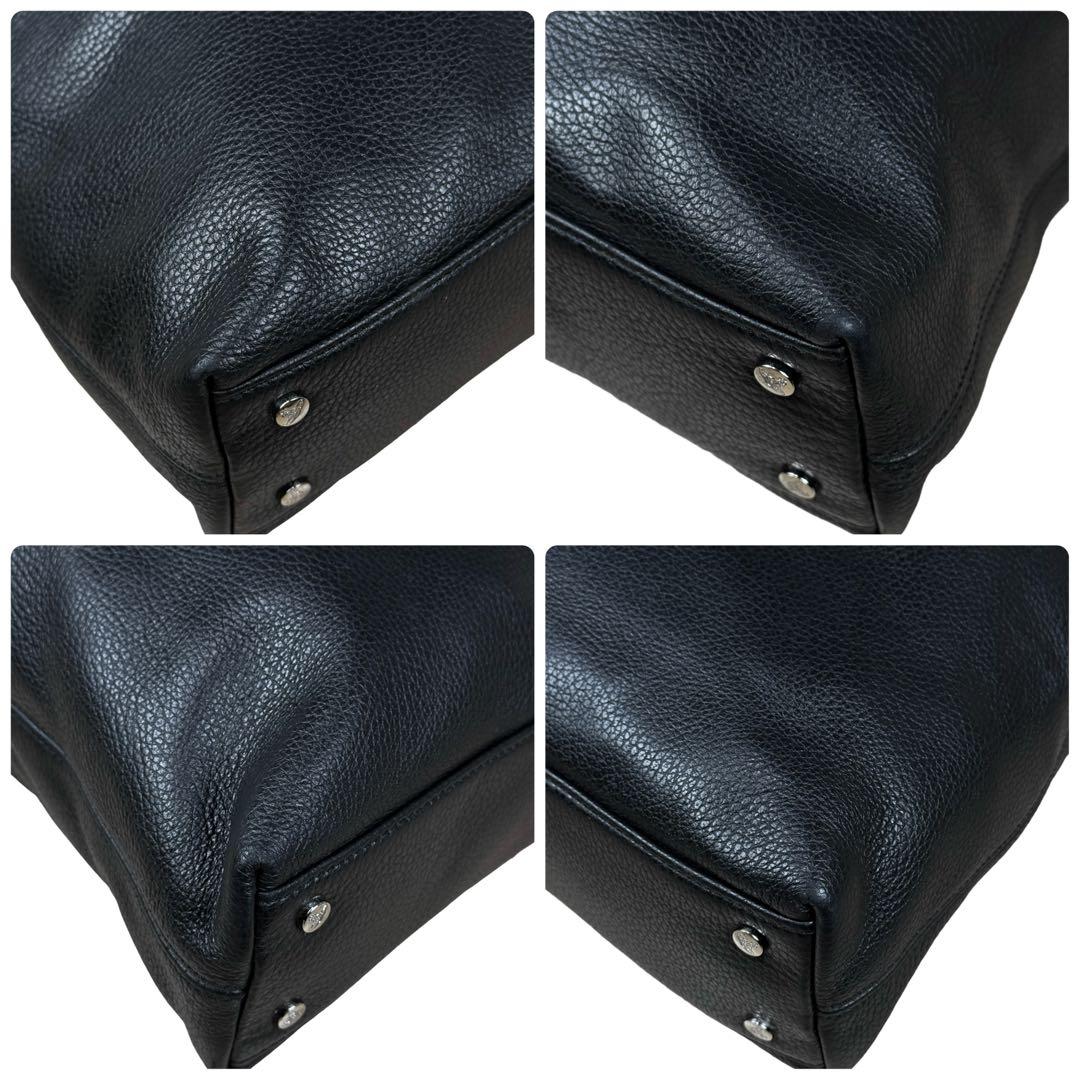 【A4対応/美品】ヴィヴィアンウエストウッド 2wayビジネスバッグ レザー 黒