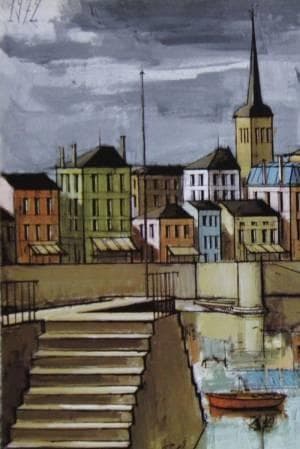 ベルナール・ビュッフェ「Les Sables d'Olonne,le port」