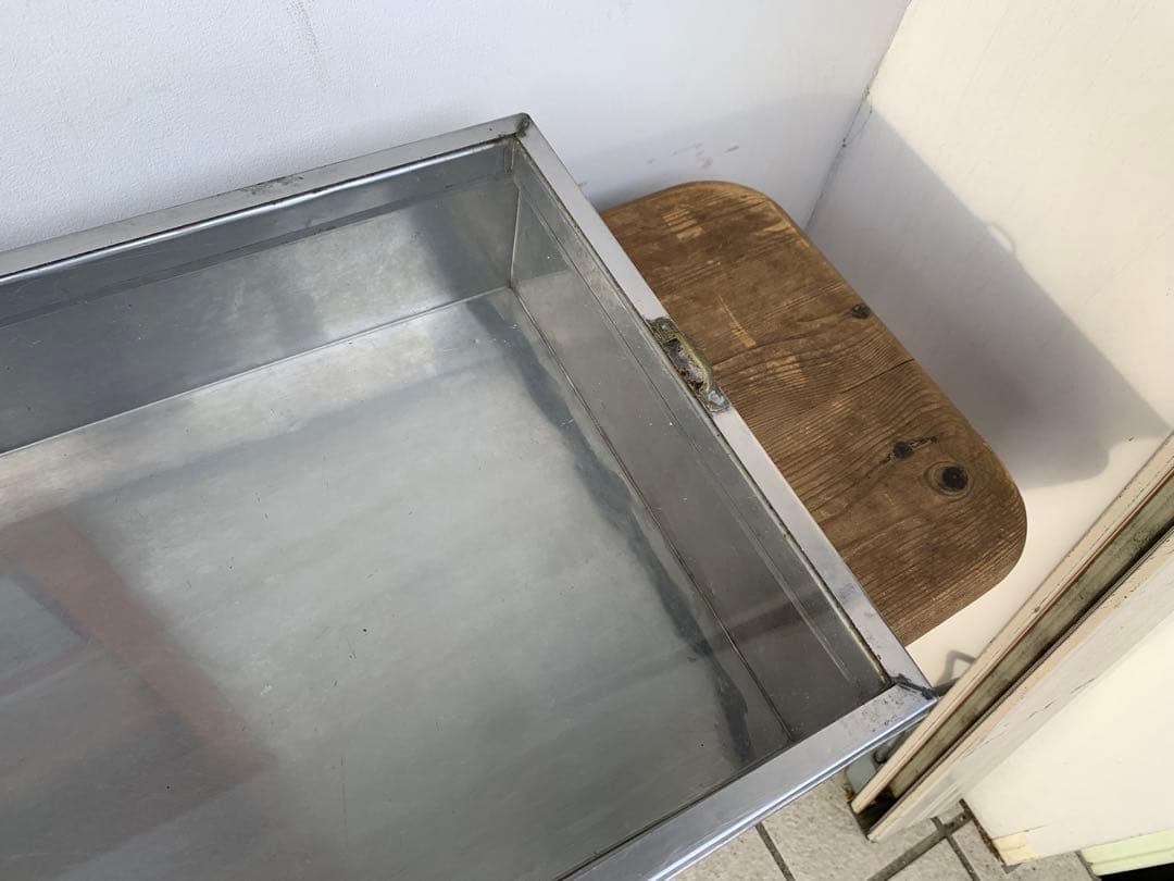 G0412★駄菓子屋ケース　ブリキガラスケース　蓋付ケース　駄菓子屋　店舗什器