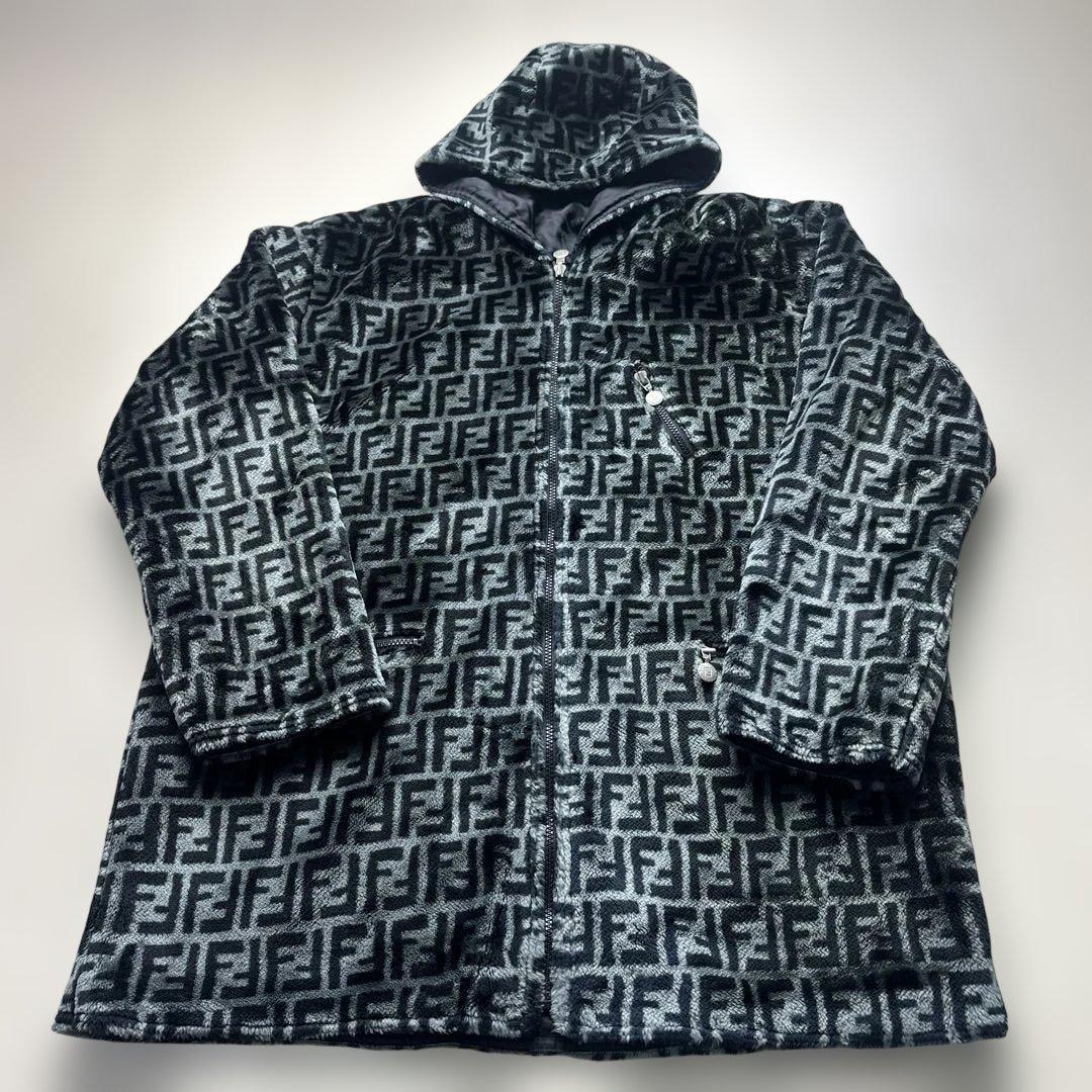 【希少】FENDI イタリア製 ズッカ柄 ボアジップアップジャケット