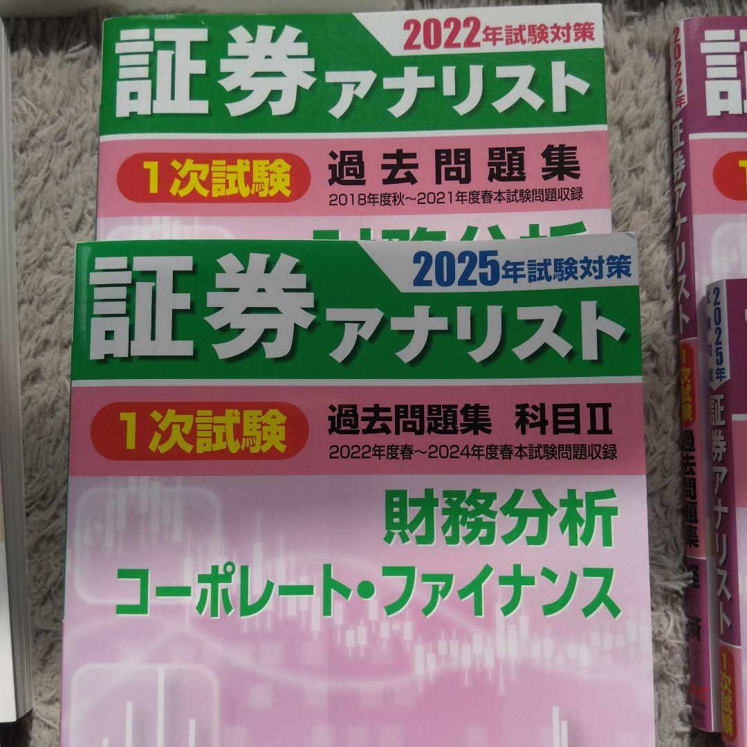 2025年証券アナリスト1次対策テキスト過去問7年分セット＋数学入門つき