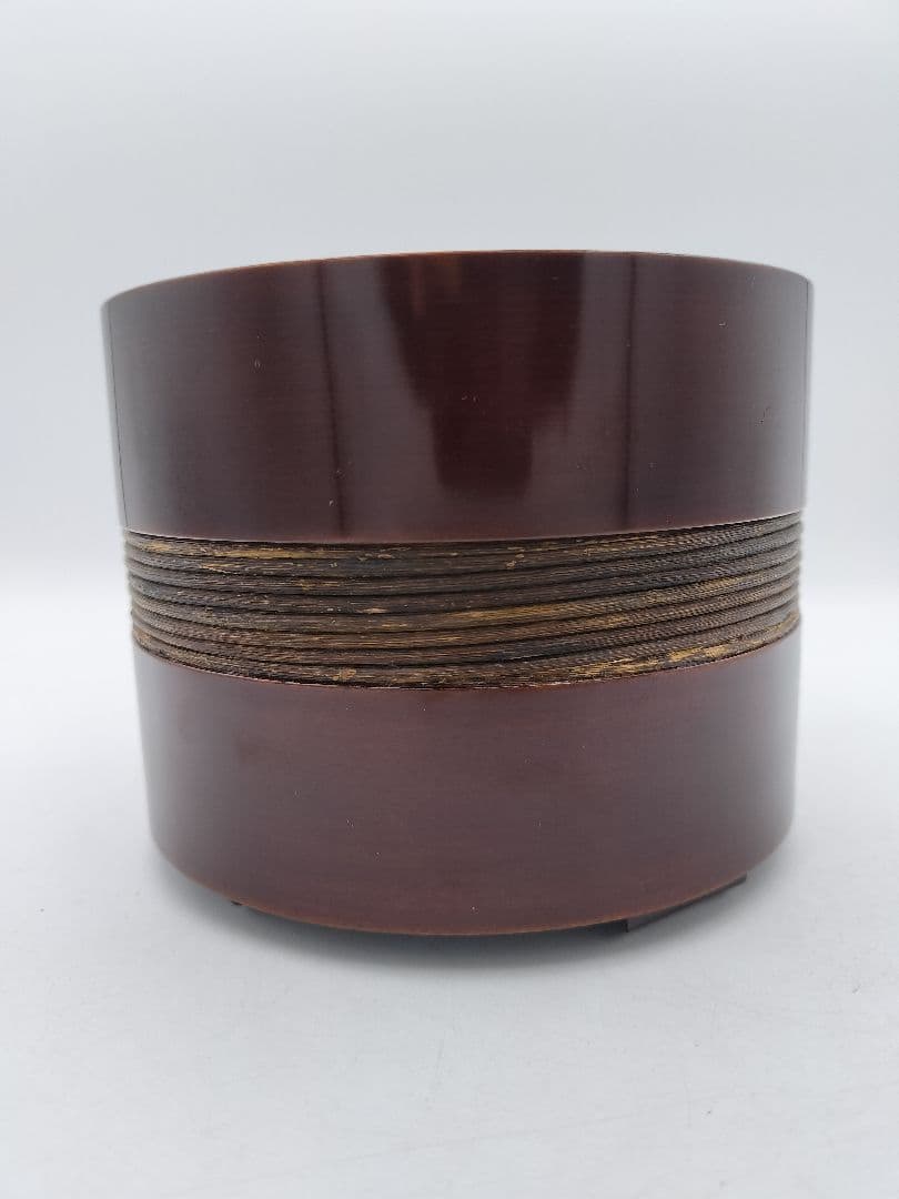 c740 淡々斎好写鮓桶建水 吉野鮨桶 谷弐郎 木箱 茶道具 古物