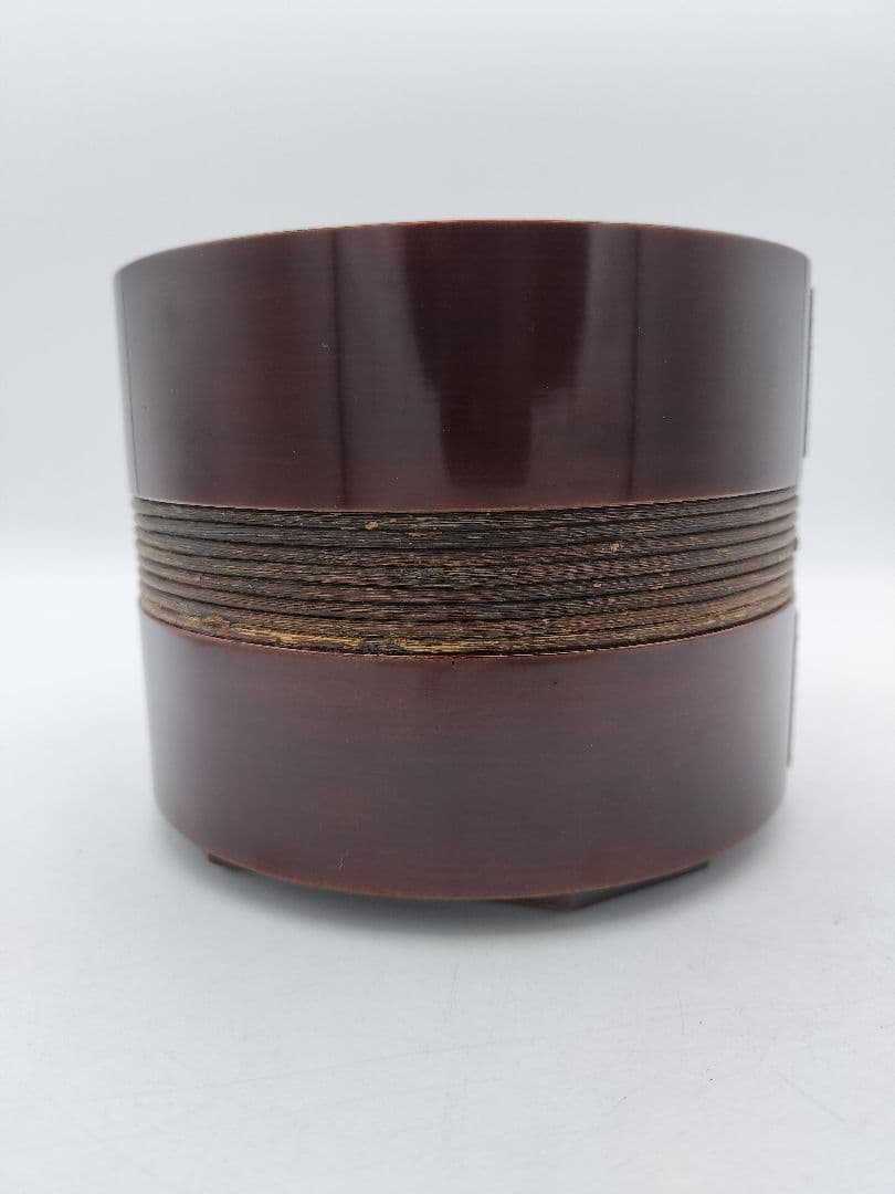 c740 淡々斎好写鮓桶建水 吉野鮨桶 谷弐郎 木箱 茶道具 古物