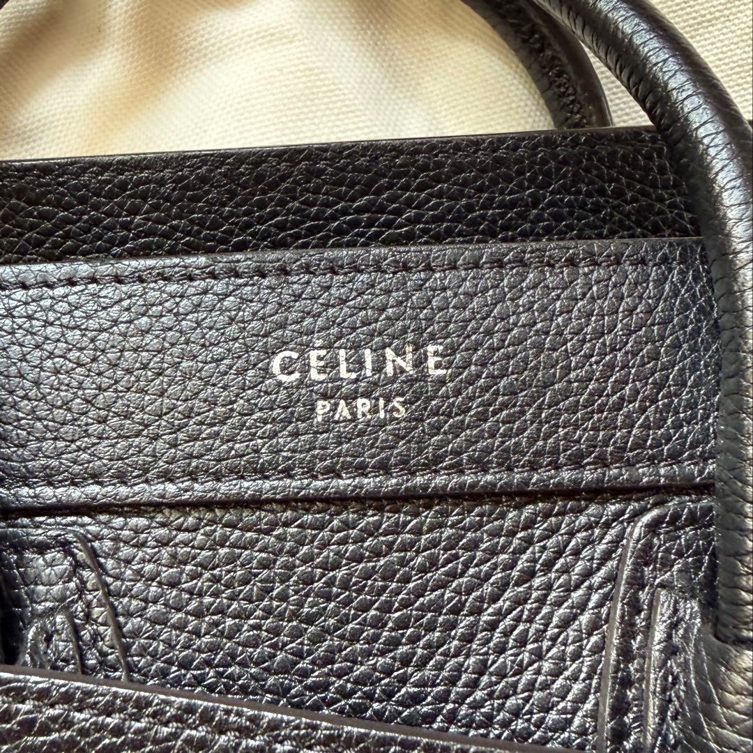 mame CELINE ラゲージナノ ブラック ショルダーバッグ