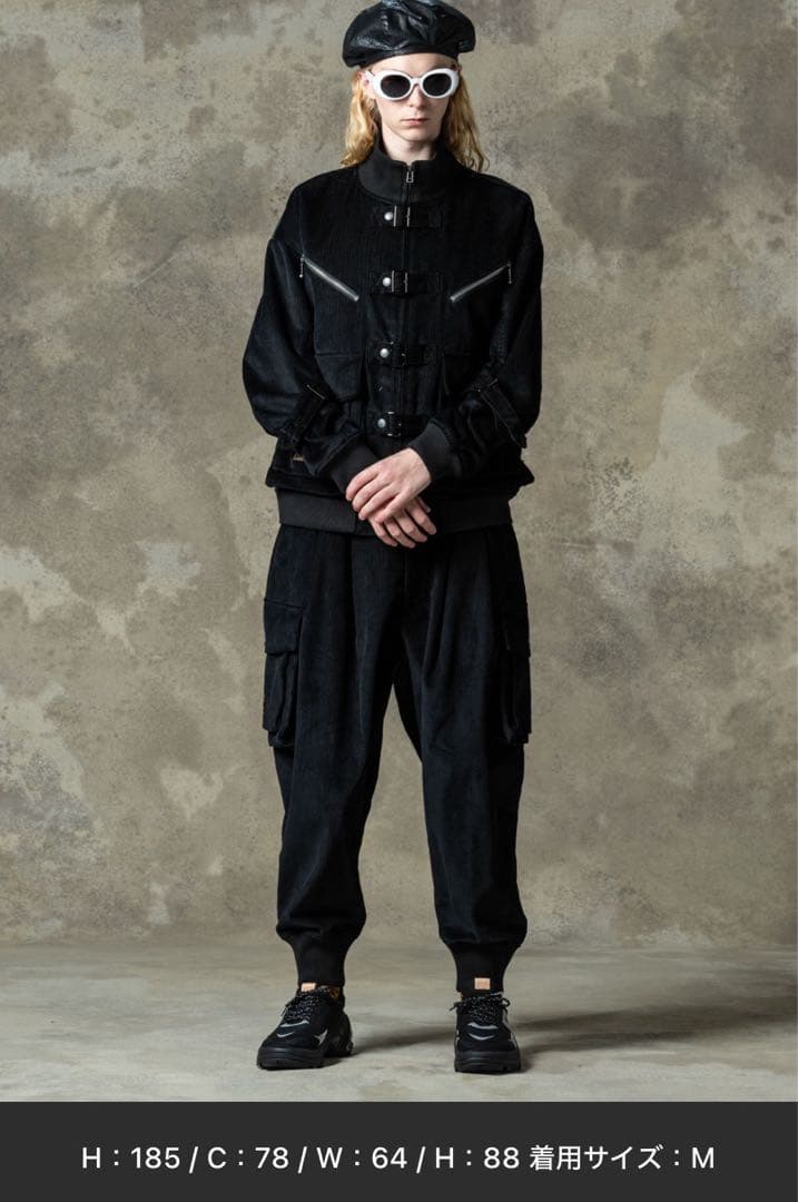 未使用品　glamb コーデュロイディフォームパンツ　ジャケットまとめ購入可能