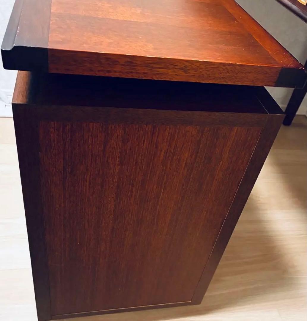 maruni サイドテーブル 引き出し　鍵付き　袖机　キャスター付　マルニ家具