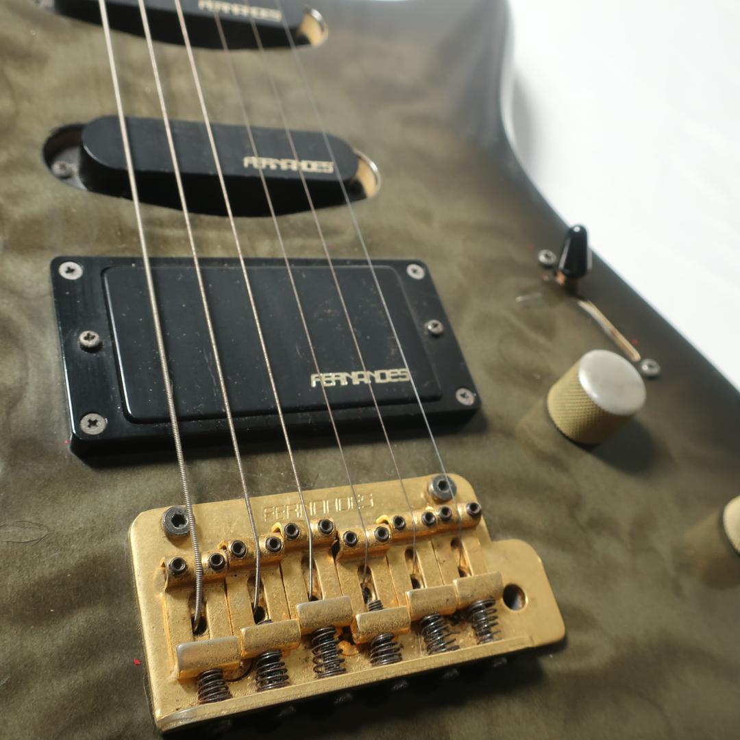 90s FERNANDES エレキギター GOTOHペグ装備 キルト模様カーキ