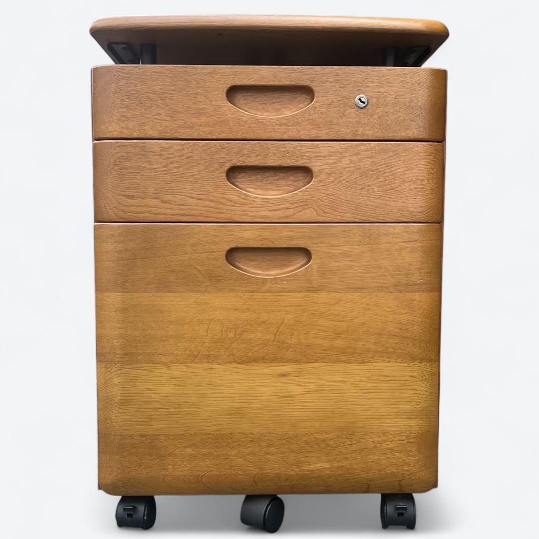 カリモク 学習家具セット② デスクワゴン 昇降式 バタフライ拡張天板販売ページ