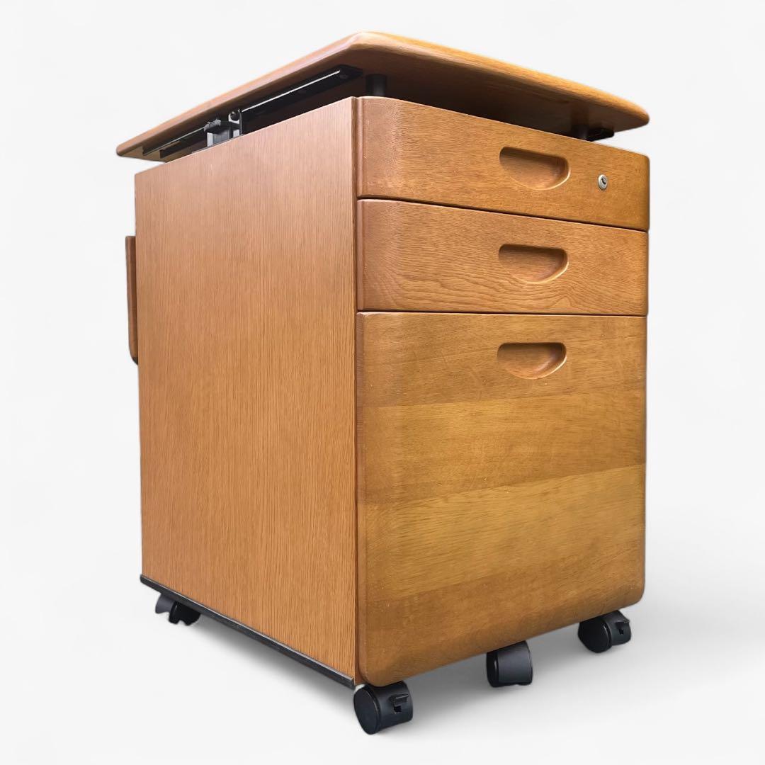 カリモク 学習家具セット② デスクワゴン 昇降式 バタフライ拡張天板販売ページ