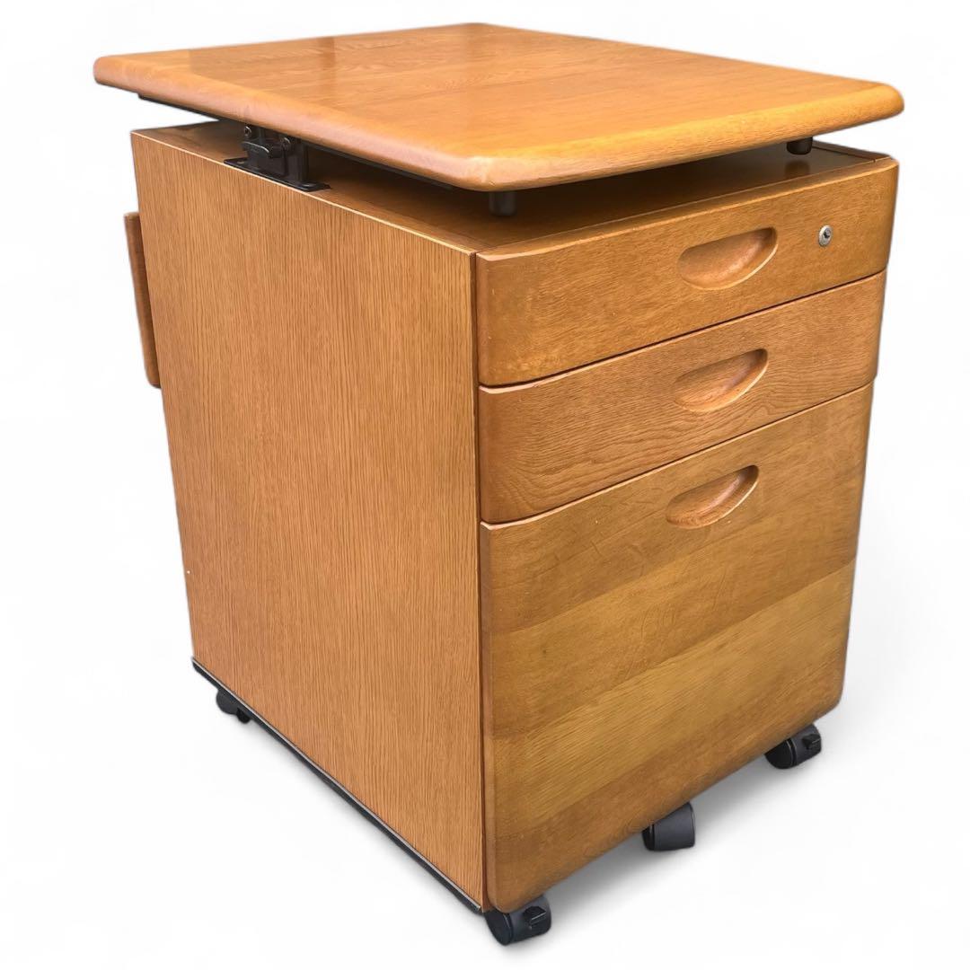 カリモク 学習家具セット② デスクワゴン 昇降式 バタフライ拡張天板販売ページ