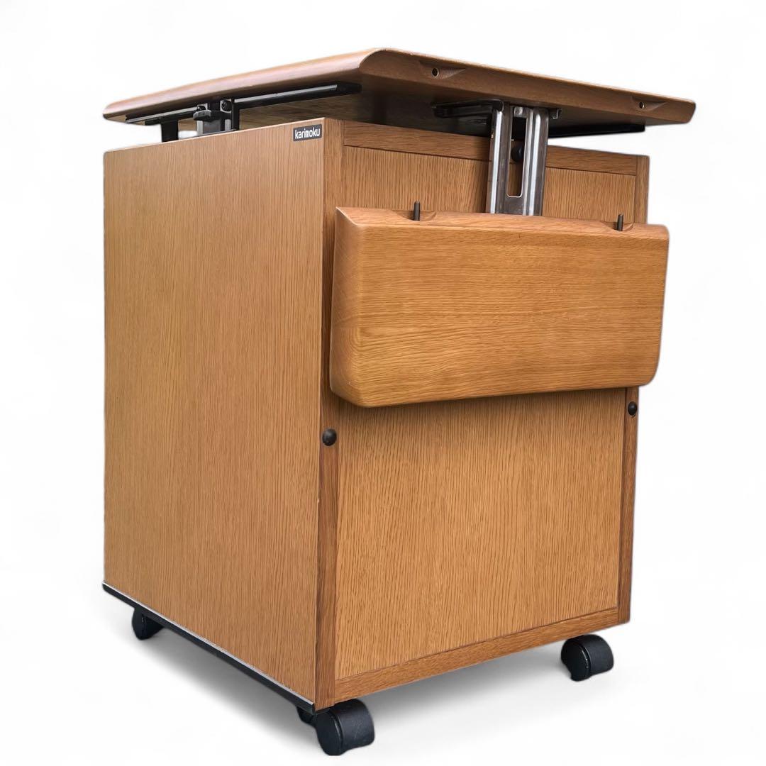 カリモク 学習家具セット② デスクワゴン 昇降式 バタフライ拡張天板販売ページ