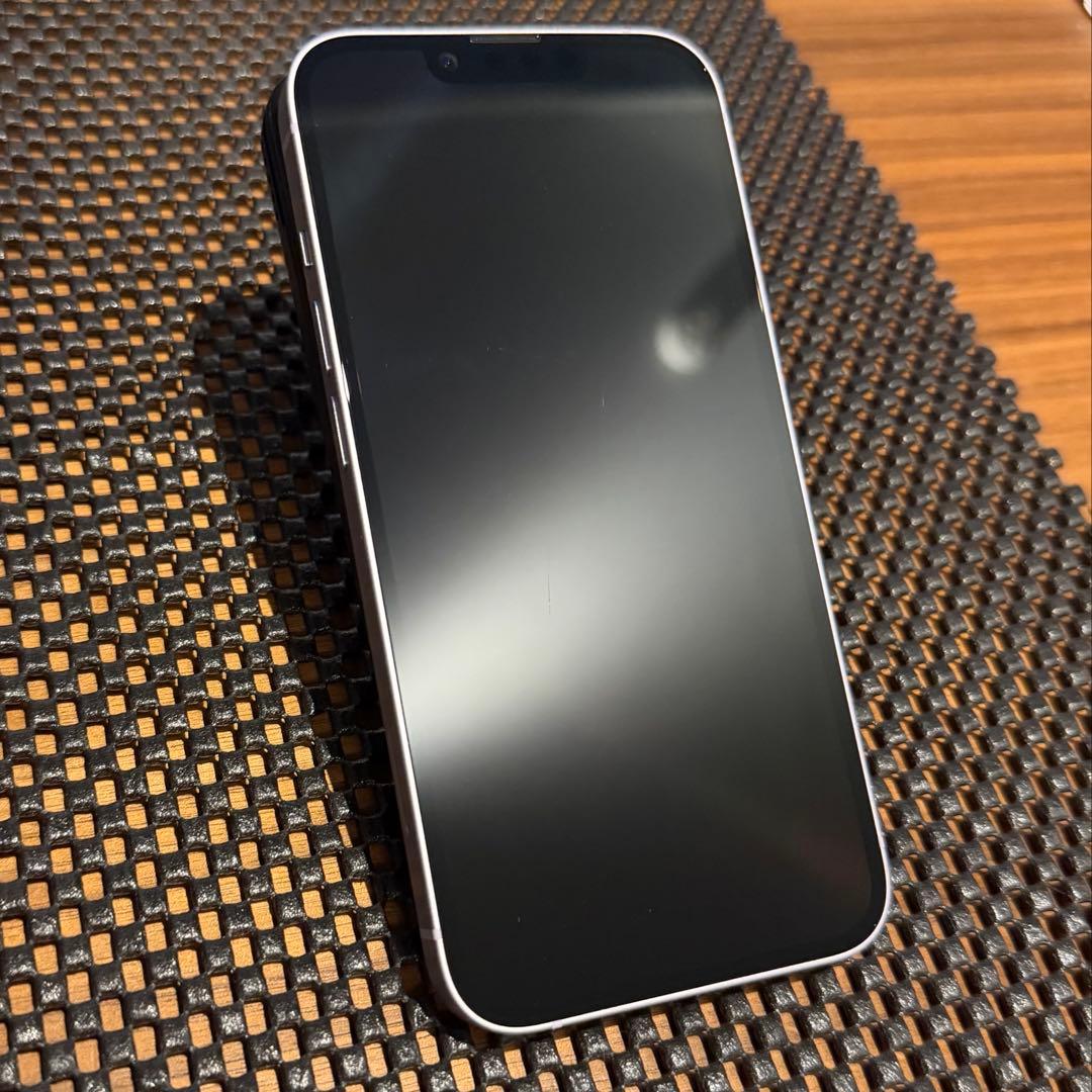 美品 Apple iPhone 14 パープル 本体 ガラスコーティング済み