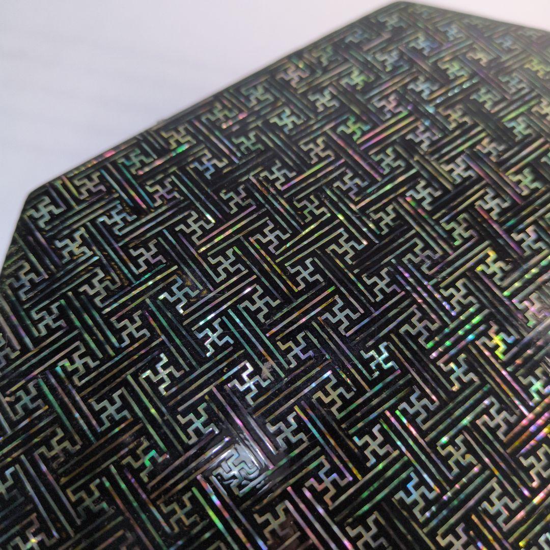 螺鈿　八角箱　重箱　年代物　韓国螺鈿　李朝螺鈿　アンティーク　骨董