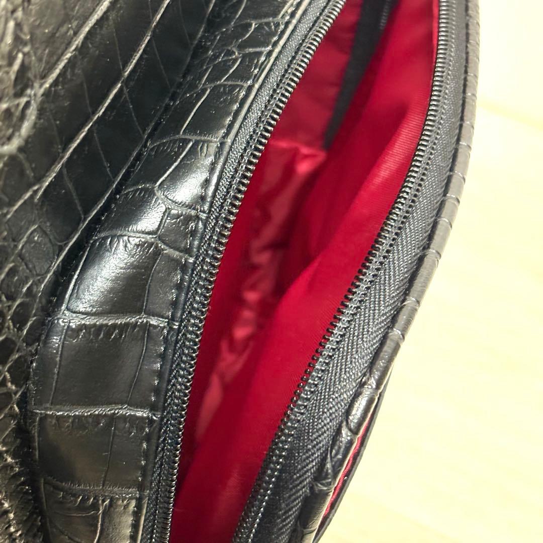 スワニー トートキャリー クロコダイル風型押し 4輪　旅行カバン　旅行バッグ