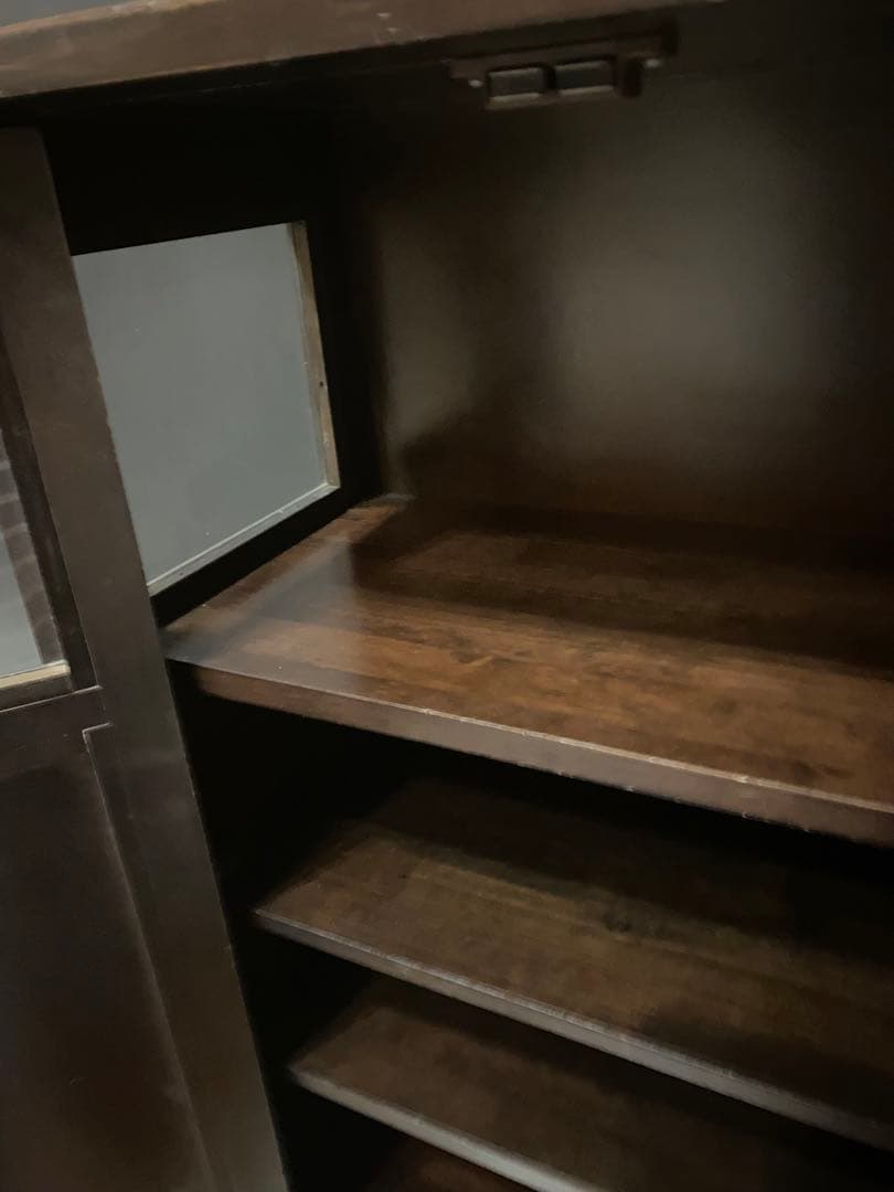 希少♦️高級 キャビネット♦️アジアンリゾート♦️天板 サイド ガラス 飾り棚♦️送料込