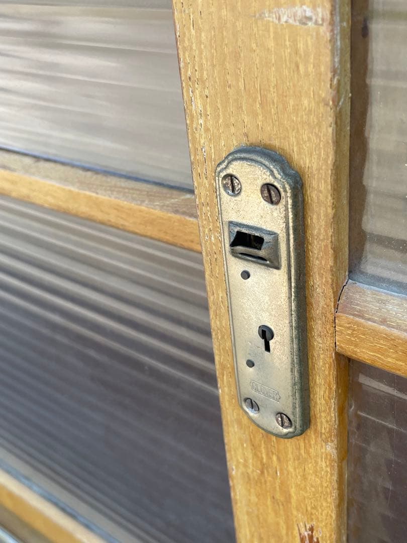 稀少/当時物/大型/水屋箪笥/箪笥/ガラス棚/食器棚/収納棚/小引き出し/②