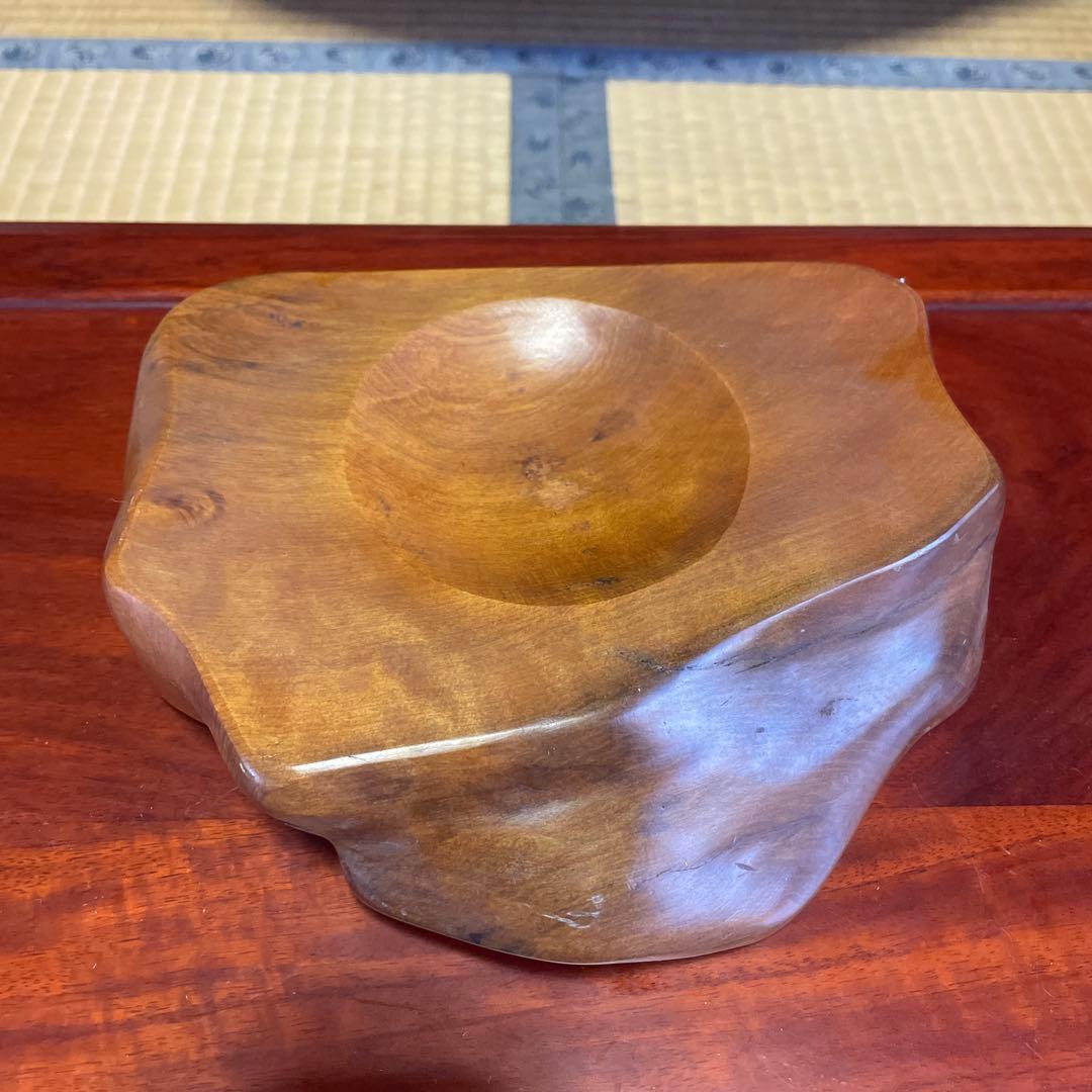 屋久杉　球体と不規則台座のセット