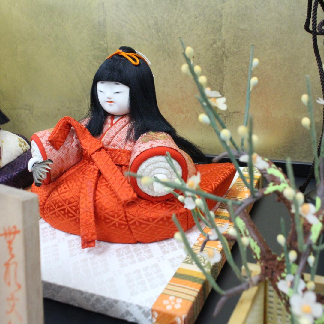 ◇特選 人形 無形文化財 原米州 古典巻袖雛 親王飾り 雛人形 米州人形