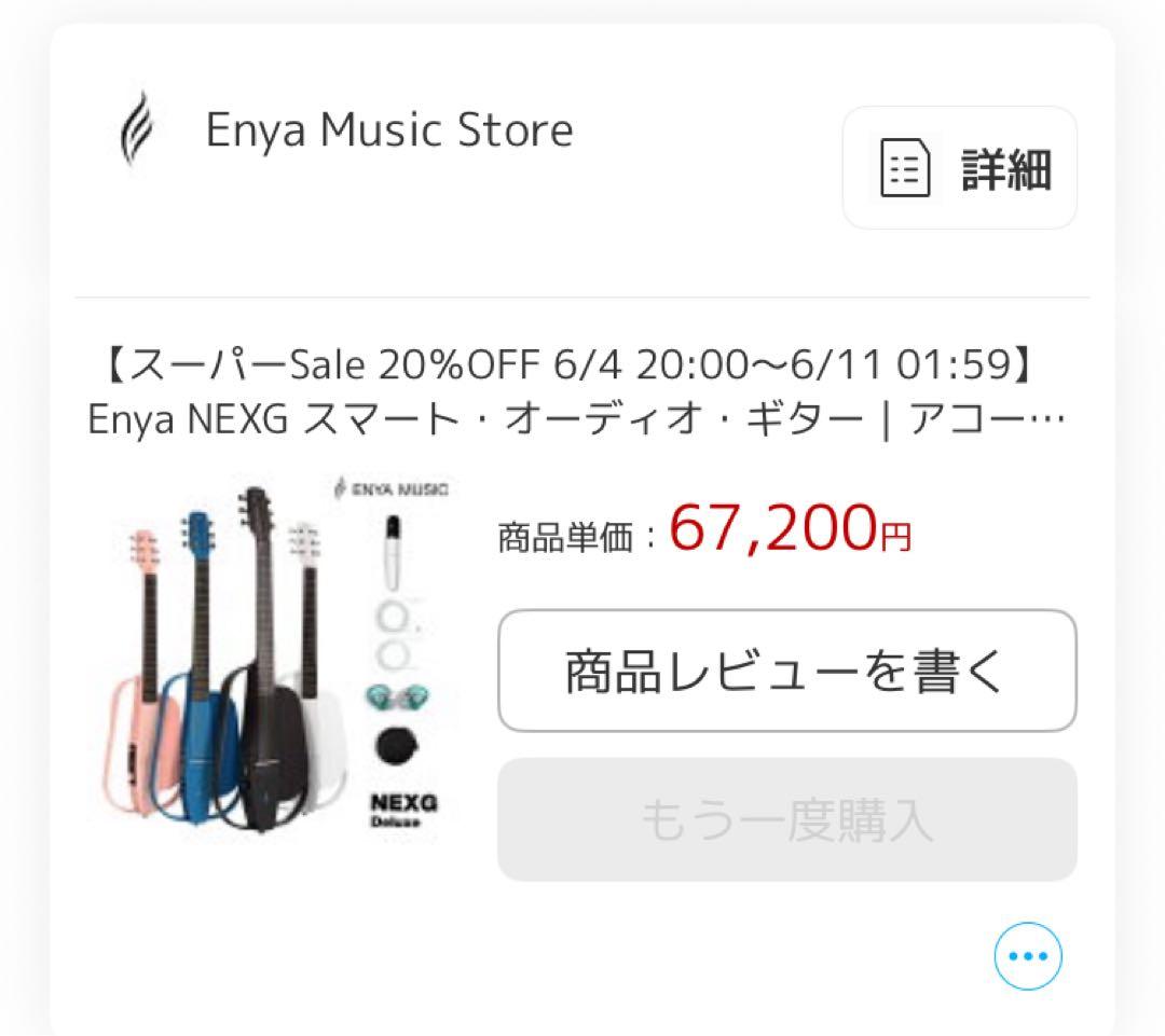 エンヤ　NEXG ギター　スタンド・ケース付き　付属品欠品