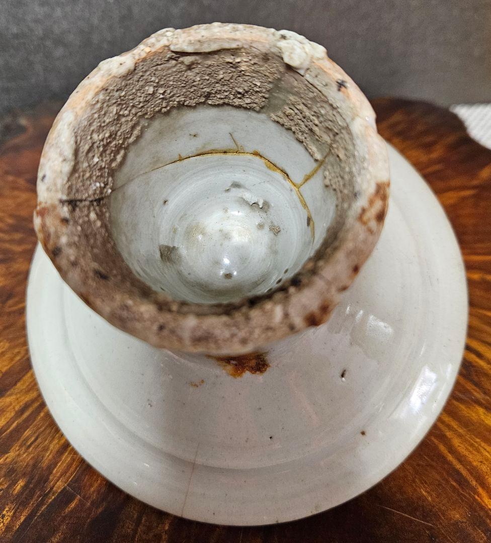 李氏朝鮮時代　李朝白磁　高台皿　台皿　祭器　高坏　李朝白磁皿　李朝堅手　李朝工芸