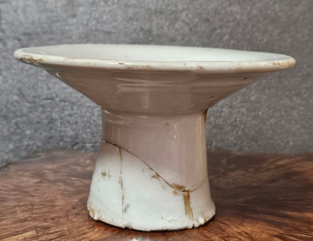 李氏朝鮮時代　李朝白磁　高台皿　台皿　祭器　高坏　李朝白磁皿　李朝堅手　李朝工芸