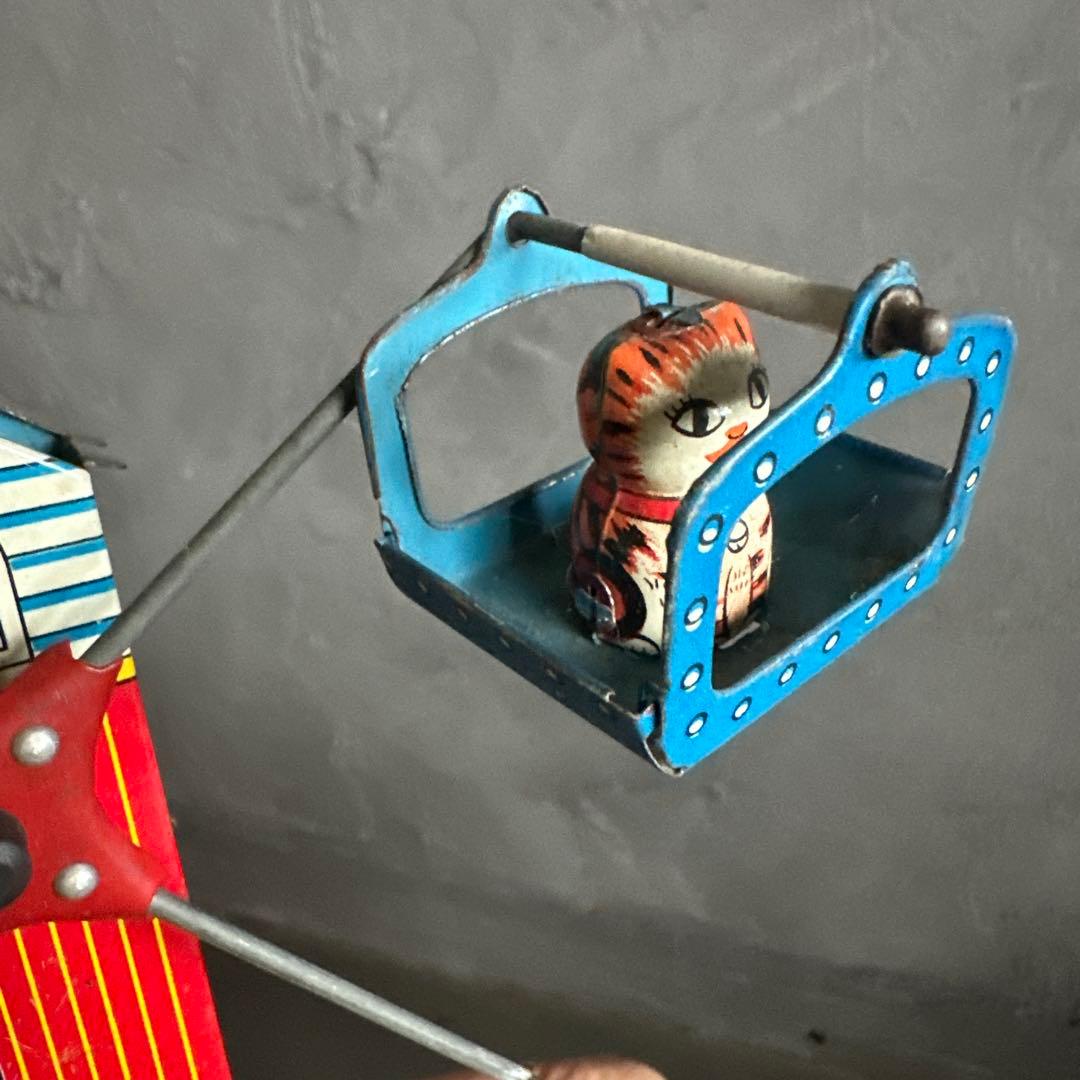 お値下げ‼️ブリキ観覧車 アンティーク雑貨 猫動物キャラクタージャンク