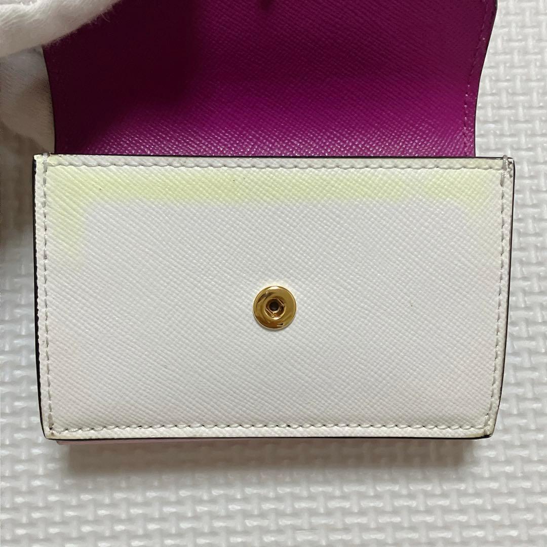 ・未使用　MARNI マルニ　レザー三つ折り財布　マルチカラー　ミニ財布