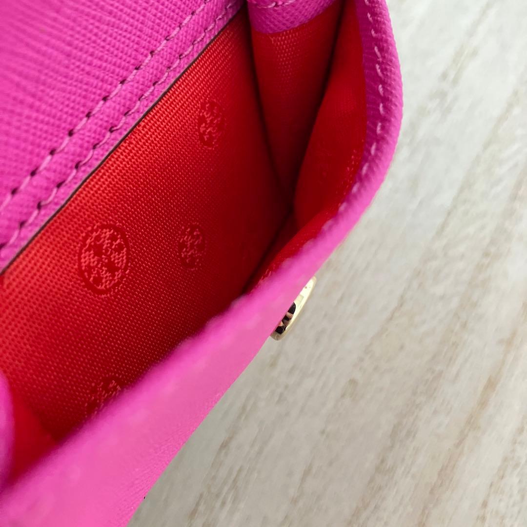 新品✨トリーバーチ✨三つ折り財布✨エマーソン✨カラーブロック✨ピンク オレンジ系