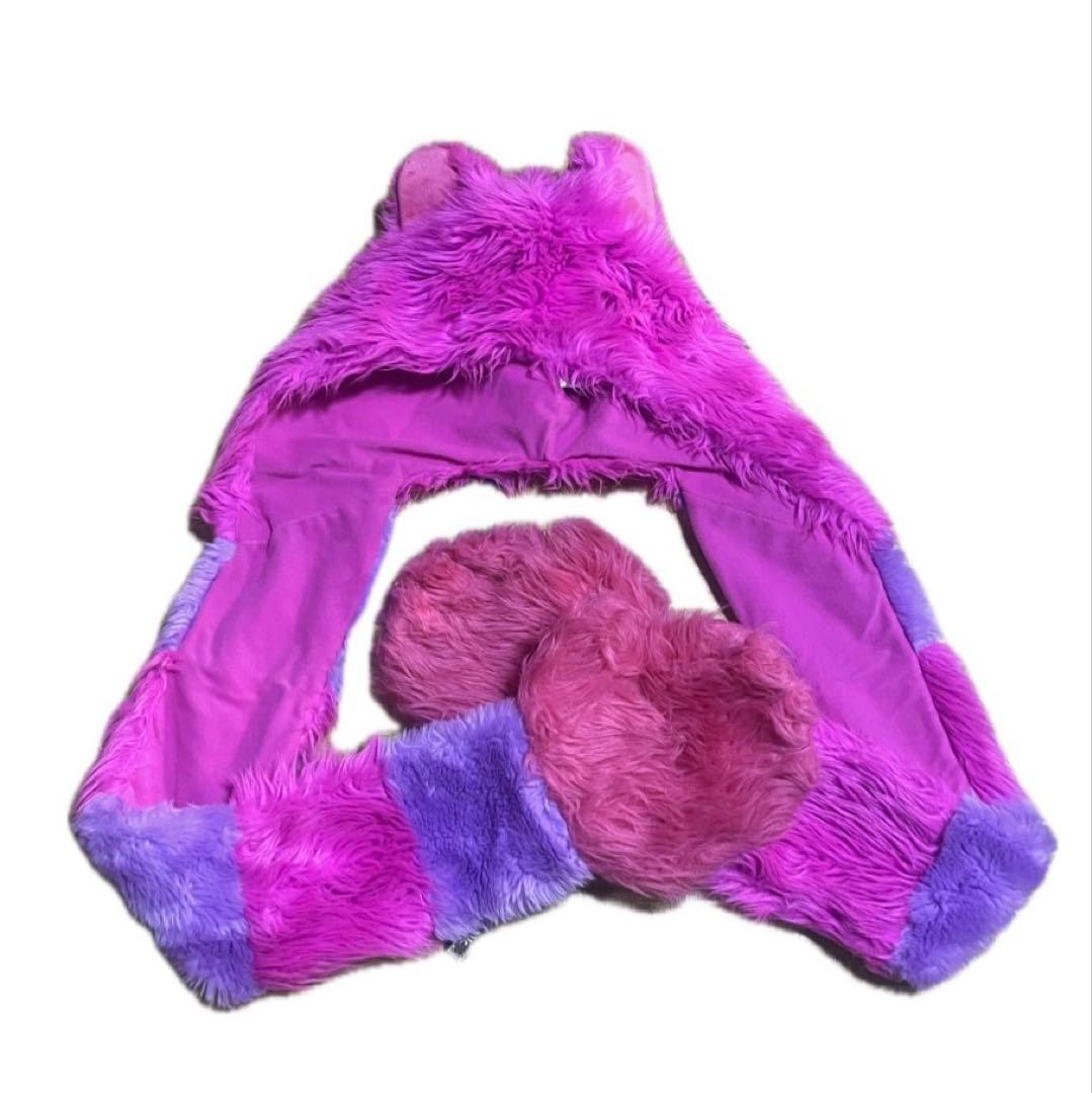 ディズニー　チシャ猫マフラーキャップ