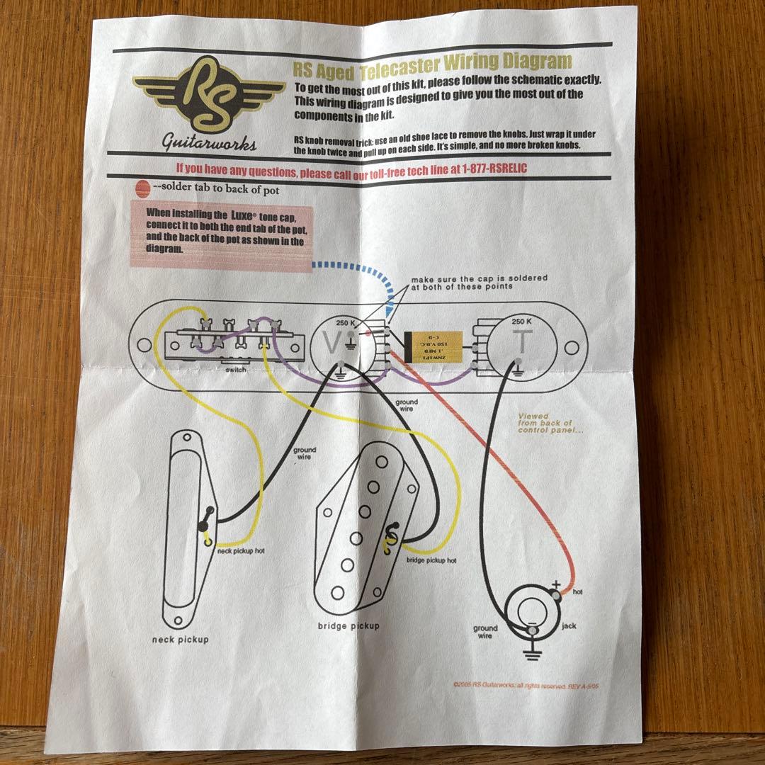 RS GUITARWORKS テレキャスター配線パーツセット