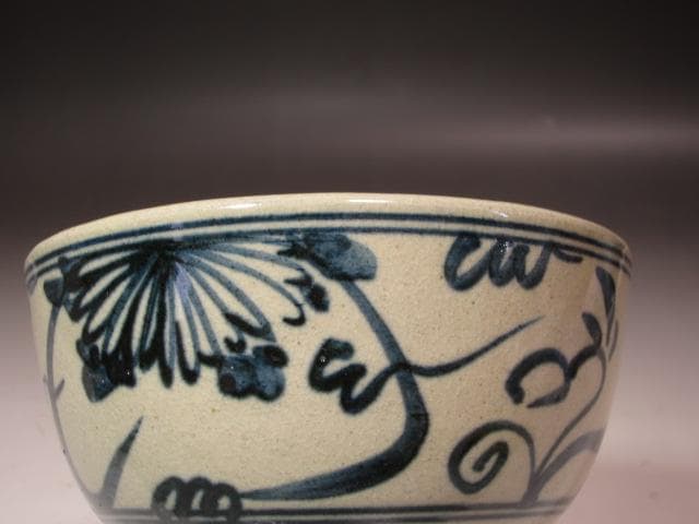 ★　膳所焼　安南写唐津文茶碗　裏千家　十四代　淡々斎の花押がございます★x571