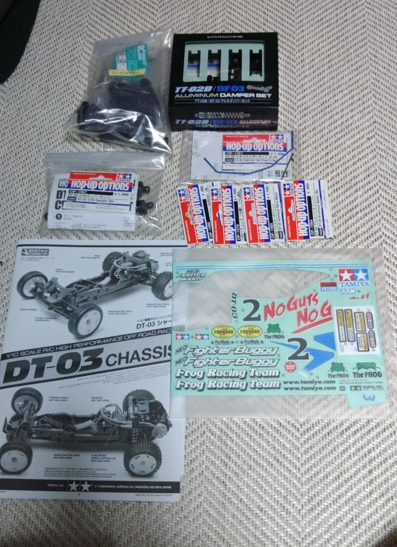 【美品・走行2回】タミヤ DT-03 OPパーツ付き LEYTON HOUSE