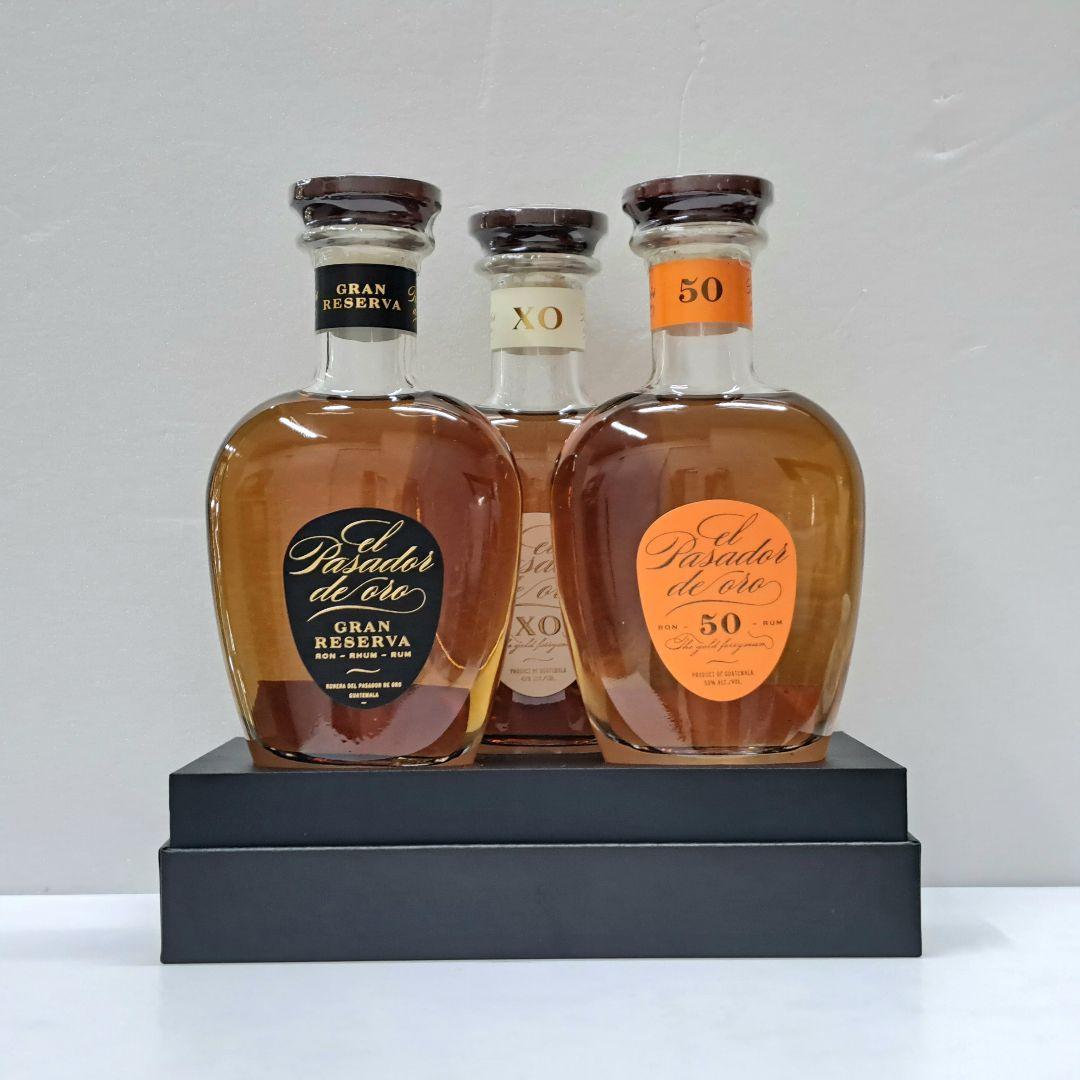 ラム酒 スピリッツ エル パサドール デ オロ コフレ デクヴェルト 3本セット