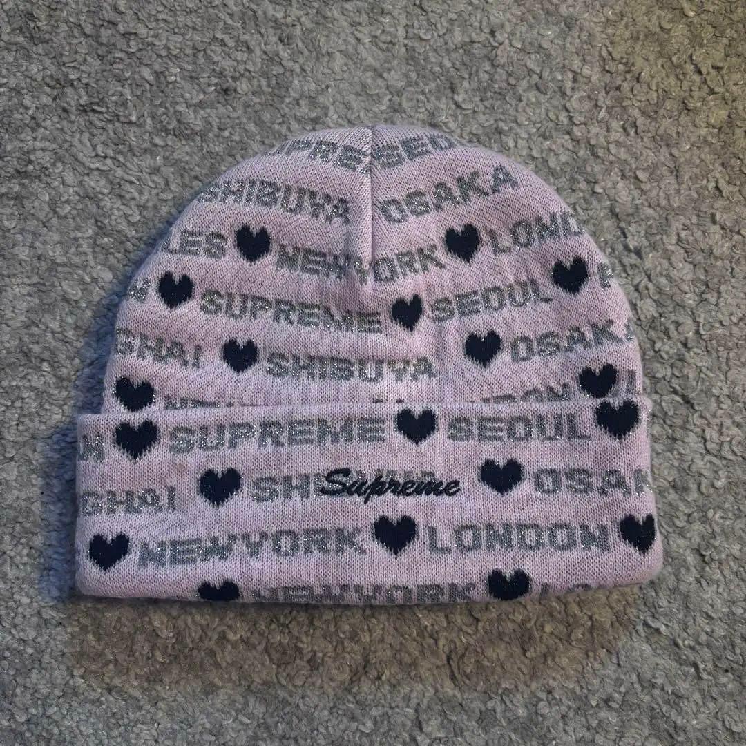 supreme ピンク ビーニー ハート
