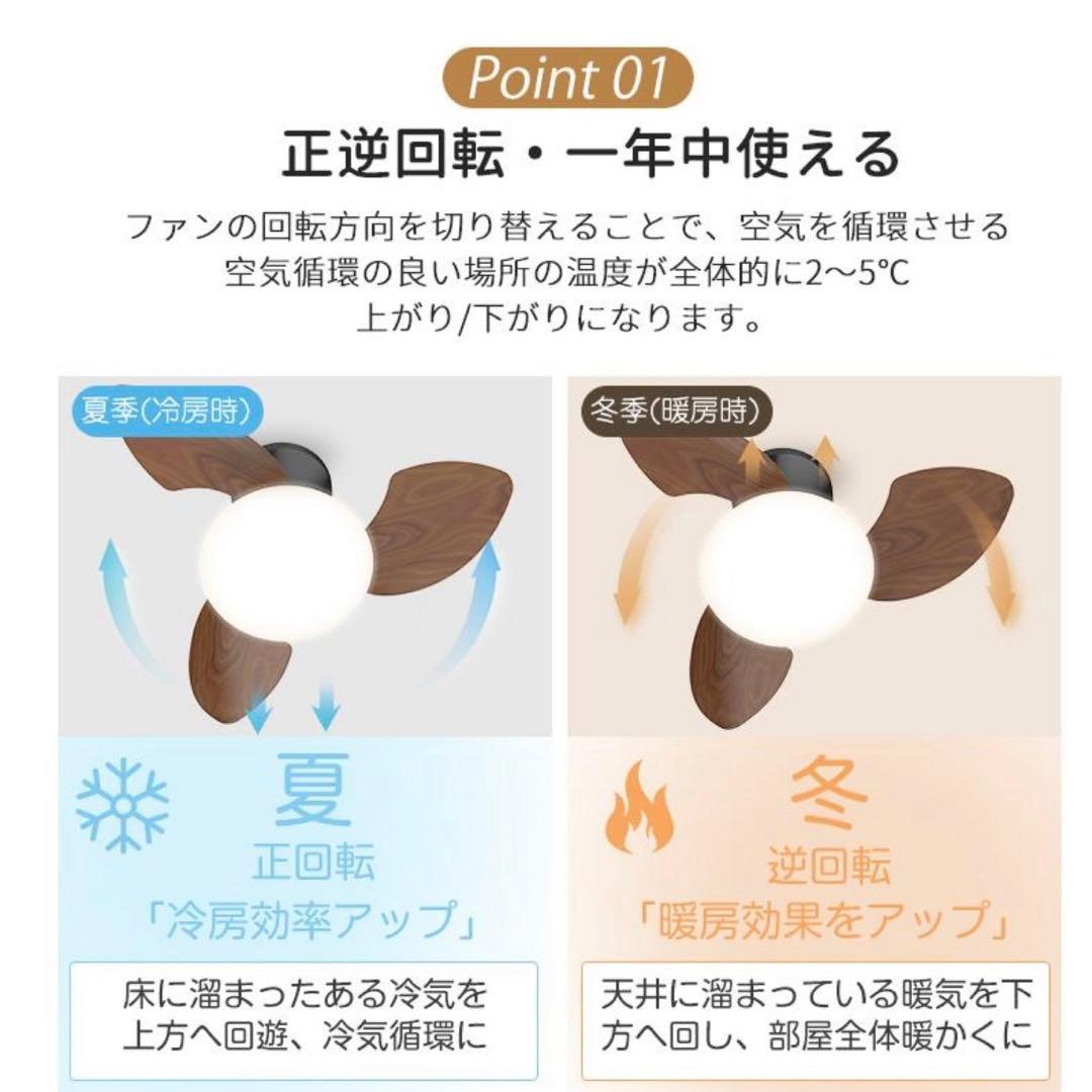 【シーリングファンライト】木目調 サーキュレーター 6-12畳 調光調色