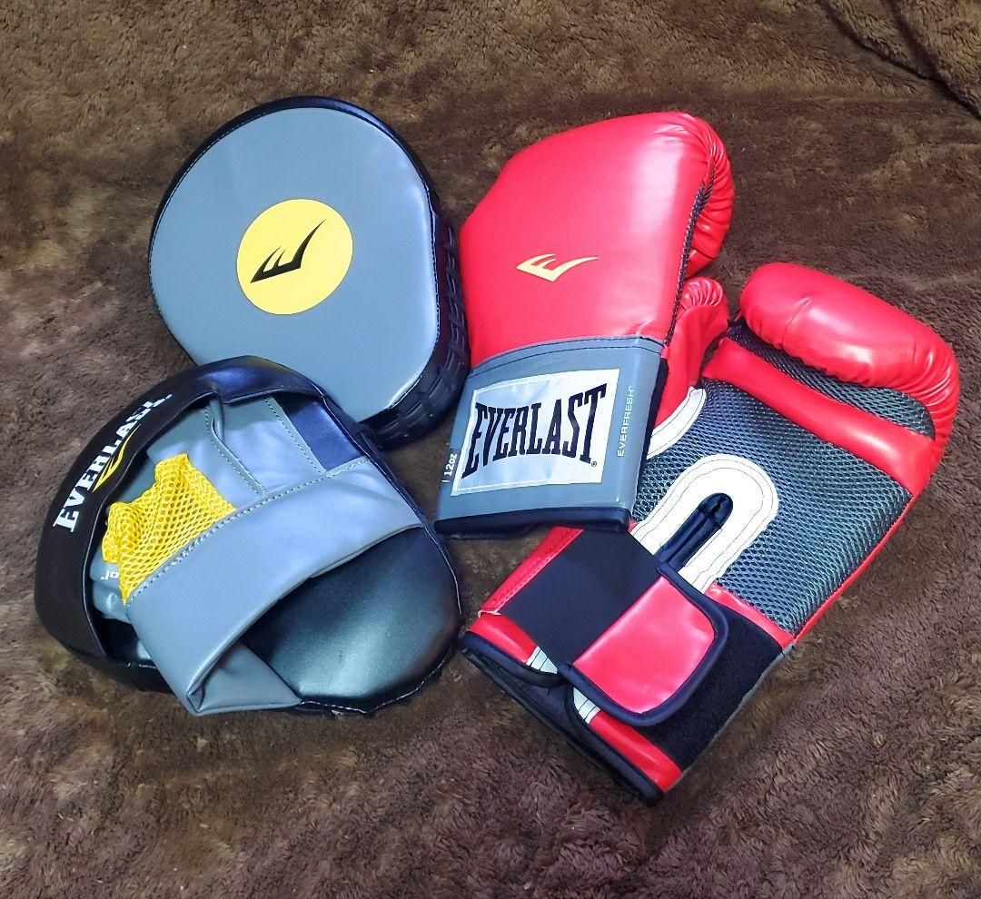 EVERLAST 　ボクシンググローブ　ミット　セット