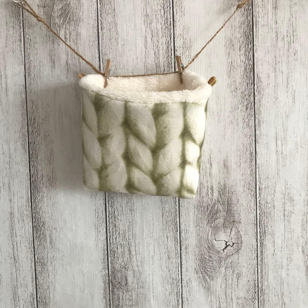 フクモモポーチ　太ニット風オフホワイト